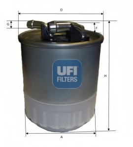 filtru combustibil 24.107.00 UFI - Filtru combustibil/carcasa filtru combustibil 24.107.00 UFI - Filtru combustibil/carcasa