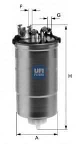 filtru combustibil 24.428.00 UFI - Filtru combustibil/carcasa