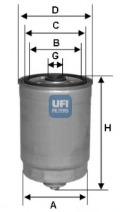 filtru combustibil 24.441.00 UFI - Filtru combustibil filtru combustibil 24.441.00 UFI - Filtru combustibil