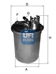 filtru combustibil 24.451.00 UFI - Filtru combustibil filtru combustibil 24.451.00 UFI - Filtru combustibil