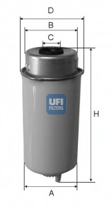 filtru combustibil 24.456.00 UFI - Filtru combustibil filtru combustibil 24.456.00 UFI - Filtru combustibil