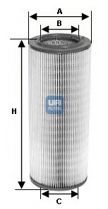 Filtru aer 27.257.00 UFI - Filtru aer/ carcasa Filtru aer 27.257.00 UFI - Filtru aer/ carcasa