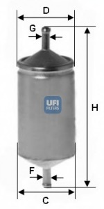 filtru combustibil 31.501.00 UFI - Filtru combustibil filtru combustibil 31.501.00 UFI - Filtru combustibil