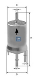 filtru combustibil 31.840.00 UFI - Filtru combustibil/carcasa filtru combustibil 31.840.00 UFI - Filtru combustibil/carcasa