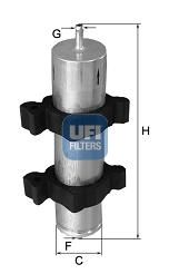 filtru combustibil 31.950.00 UFI - Filtru combustibil/carcasa