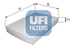Filtru, aer habitaclu 53.033.00 UFI - Filtru habitaclu