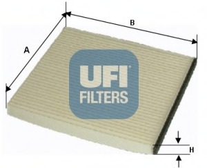 Filtru, aer habitaclu 53.053.00 UFI - Filtru aer habitaclu