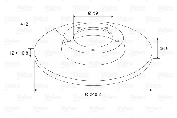 Disc frana 186157 VALEO - Disc frana