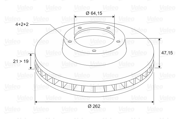 Disc frana 186286 VALEO - Disc frana