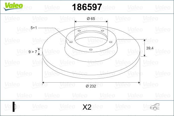 Disc frana 186597 VALEO - Frana disc Disc frana 186597 VALEO - Frana disc