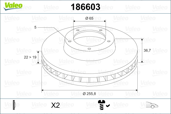 Disc frana 186603 VALEO - Disc frana Disc frana 186603 VALEO - Disc frana