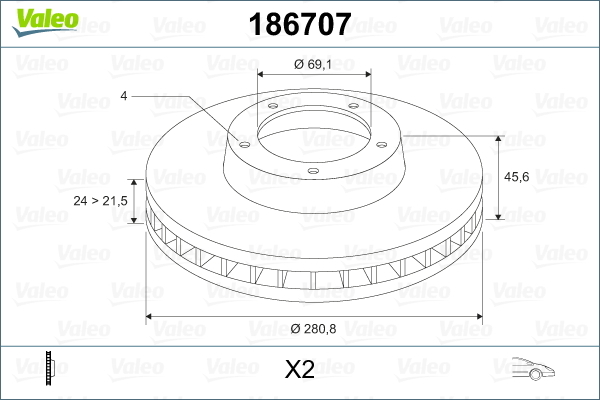 Disc frana 186707 VALEO - Disc frana Disc frana 186707 VALEO - Disc frana