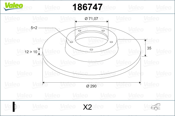 Disc frana 186747 VALEO - Frana disc Disc frana 186747 VALEO - Frana disc