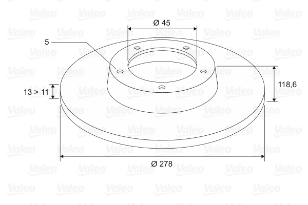 Disc frana 186771 VALEO - Disc frana