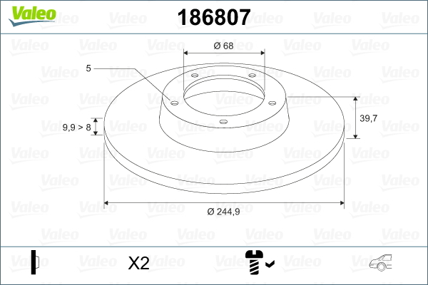 Disc frana 186807 VALEO - Disc frana Disc frana 186807 VALEO - Disc frana