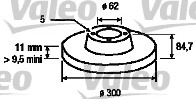 Disc frana 186893 VALEO - Rulment roata / butuc roata Disc frana 186893 VALEO - Rulment roata / butuc roata