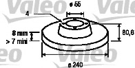 Disc frana 186897 VALEO - Rulment roata / butuc roata Disc frana 186897 VALEO - Rulment roata / butuc roata