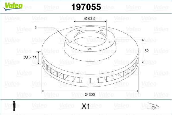 Disc frana 197055 VALEO - Frana disc Disc frana 197055 VALEO - Frana disc
