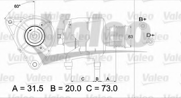 Generator / Alternator 437310 VALEO - Generator /alternator / elemente