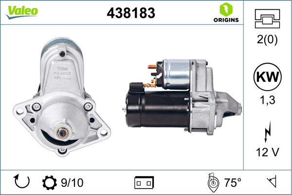 starter 438183 VALEO - Sistem pornire