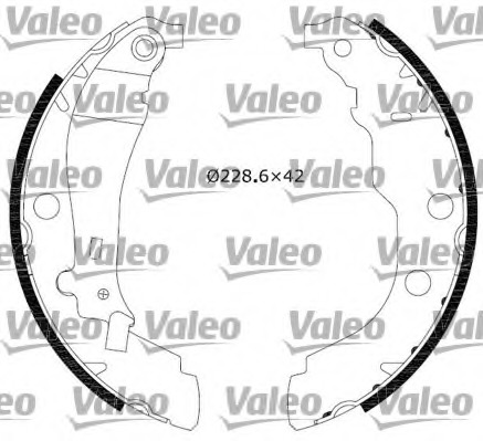 Set saboti frana 553813 VALEO - Material frictiune sabot frana/ sabot frana
