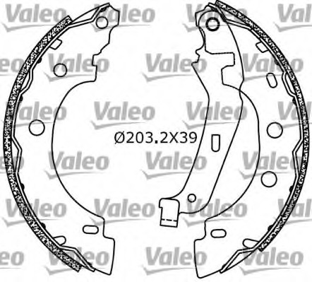 Set saboti frana 553854 VALEO - Material frictiune sabot frana/ sabot frana Set saboti frana 553854 VALEO - Material frictiune sabot frana/ sabot frana