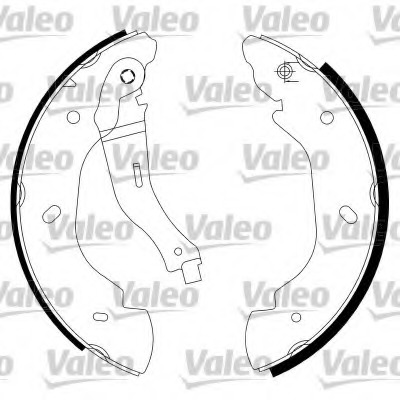 Set saboti frana 553902 VALEO - Material frictiune sabot frana/ sabot frana