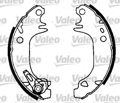 Set saboti frana 554661 VALEO - Material frictiune sabot frana/ sabot frana