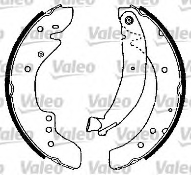 Set saboti frana 554699 VALEO - Material frictiune sabot frana/ sabot frana