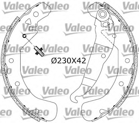 Set saboti frana 554796 VALEO - Material frictiune sabot frana/ sabot frana Set saboti frana 554796 VALEO - Material frictiune sabot frana/ sabot frana