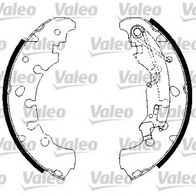 Set saboti frana 554815 VALEO - Material frictiune sabot frana/ sabot frana