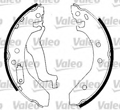 Set saboti frana 554866 VALEO - Material frictiune sabot frana/ sabot frana