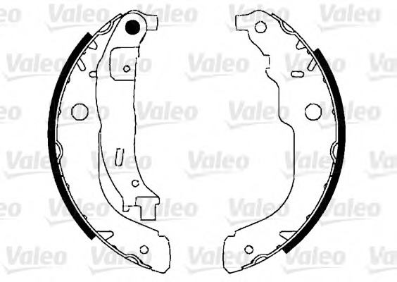 Set saboti frana 554897 VALEO - Material frictiune sabot frana/ sabot frana