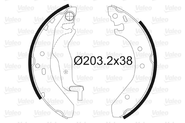 Set saboti frana 562087 VALEO - Material frictiune sabot frana/ sabot frana