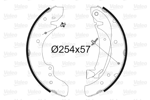 Set saboti frana 562584 VALEO - Material frictiune sabot frana/ sabot frana