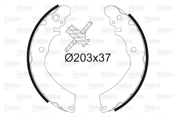 Set saboti frana 562607 VALEO - Material frictiune sabot frana/ sabot frana