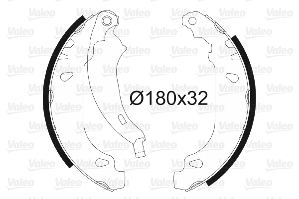 Set saboti frana 562650 VALEO - Material frictiune sabot frana/ sabot frana Set saboti frana 562650 VALEO - Material frictiune sabot frana/ sabot frana
