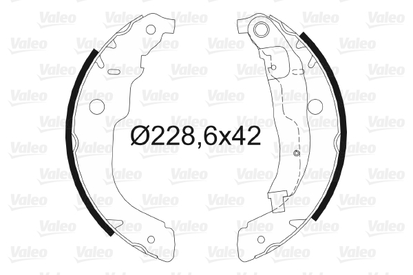Set saboti frana 564067 VALEO - Material frictiune sabot frana/ sabot frana