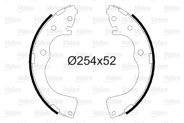 Set saboti frana 564092 VALEO - Material frictiune sabot frana/ sabot frana