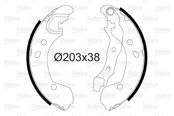 Set saboti frana 564099 VALEO - Material frictiune sabot frana/ sabot frana Set saboti frana 564099 VALEO - Material frictiune sabot frana/ sabot frana