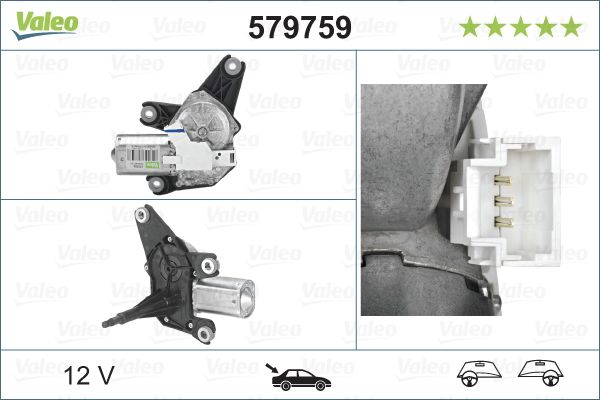 motor stergator 579759 VALEO - Motoras stergator de parbriz