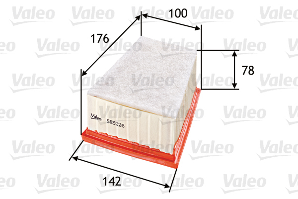 Filtru aer 585026 VALEO - Filtru aer/ carcasa Filtru aer 585026 VALEO - Filtru aer/ carcasa