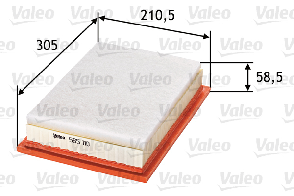 Filtru aer 585110 VALEO - Admisie aer motor