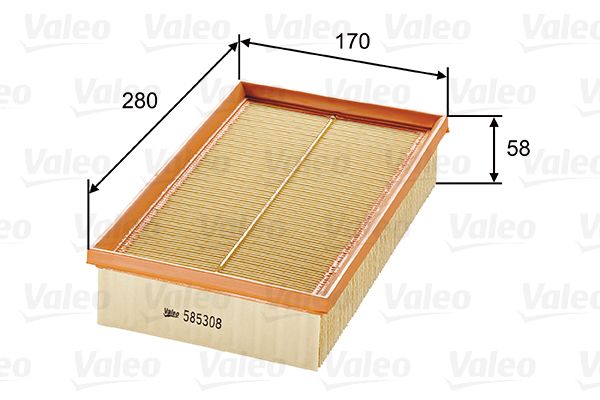 Filtru aer 585308 VALEO - Filtru aer/ carcasa
