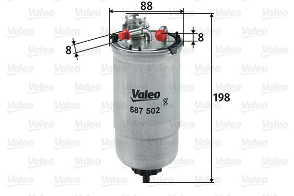 filtru combustibil 587502 VALEO - Filtru combustibil/carcasa