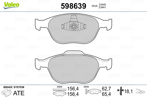 set placute frana,frana disc 598639 VALEO - Frana disc set placute frana,frana disc 598639 VALEO - Frana disc