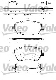 set placute frana,frana disc 598641 VALEO - Frana disc set placute frana,frana disc 598641 VALEO - Frana disc