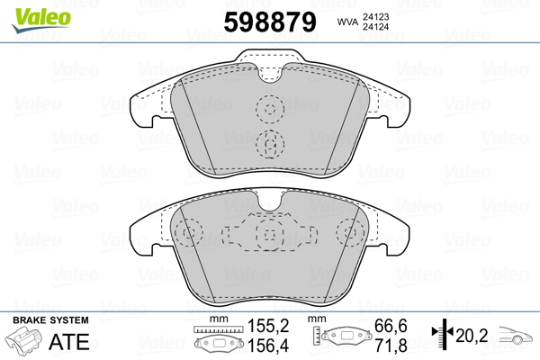 set placute frana,frana disc 598879 VALEO - Frana disc set placute frana,frana disc 598879 VALEO - Frana disc