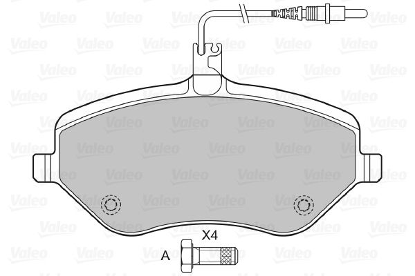 set placute frana,frana disc 601072 VALEO - Set placute frana set placute frana,frana disc 601072 VALEO - Set placute frana