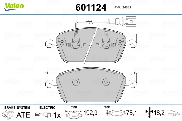 set placute frana,frana disc 601124 VALEO - Frana disc set placute frana,frana disc 601124 VALEO - Frana disc